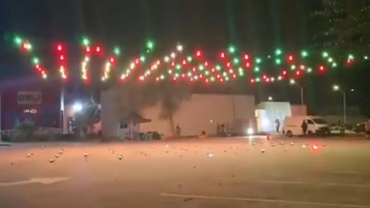 Los drones iban a formar varias figuras sobre el cielo/X