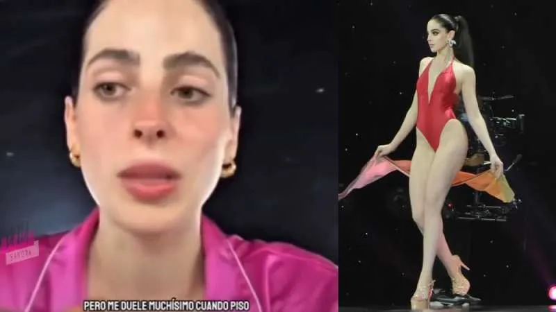 Mediante un video en redes, la mexicana reveló que se le enterró un vidrio/X