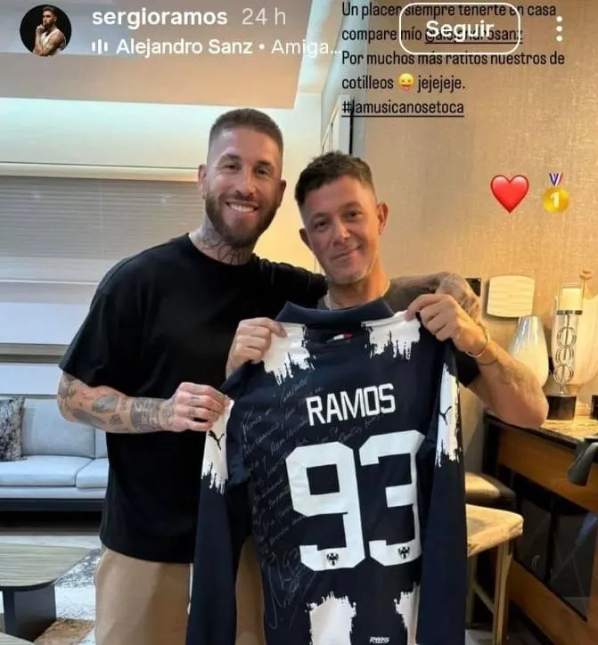 Sergio Ramos y Alejandro Sanz | IG