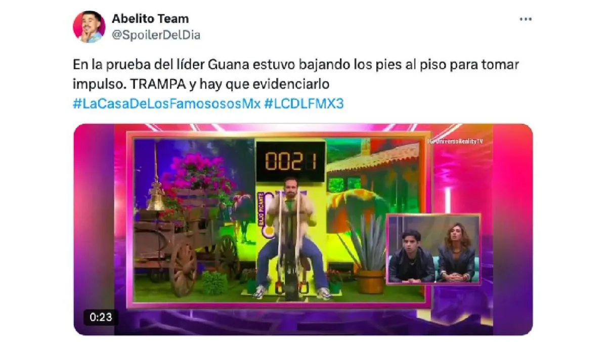 Guana bajó los pies del caballo de madera, pese a que no se podía/X