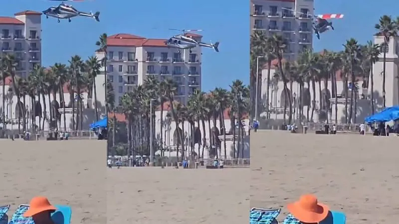 El accidente sucedió ante la mirada de cientos de personas que tomaban el sol/X