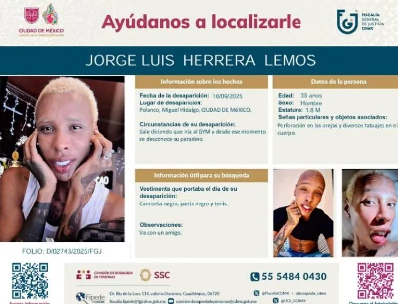 Boletín de búsqueda | Fiscalía CDMX