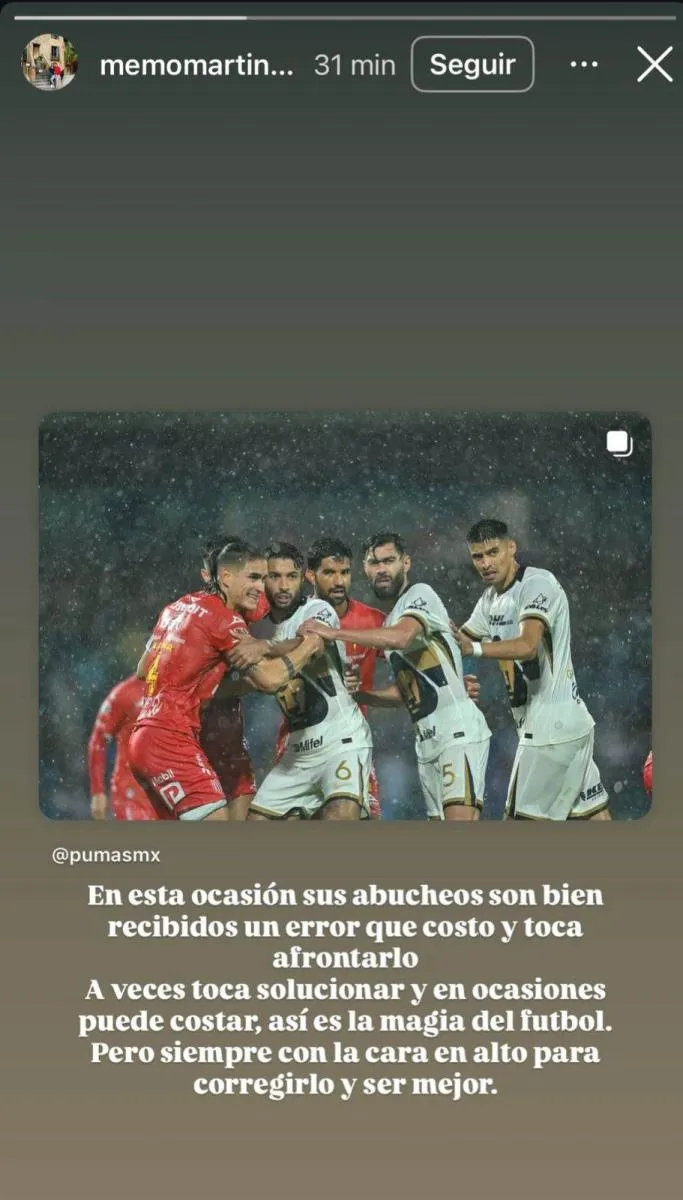 El mensaje de Martínez en redes sociales | CAPTURA