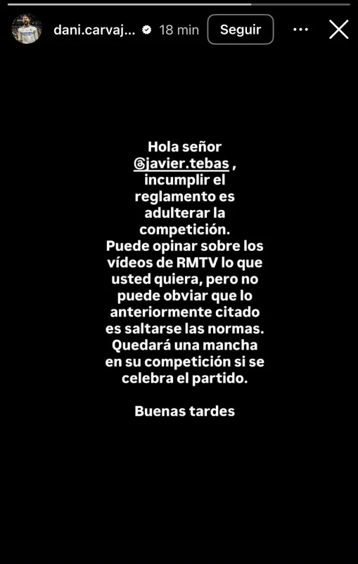 El mensaje de Carvajal a Tebas | CAPTURA