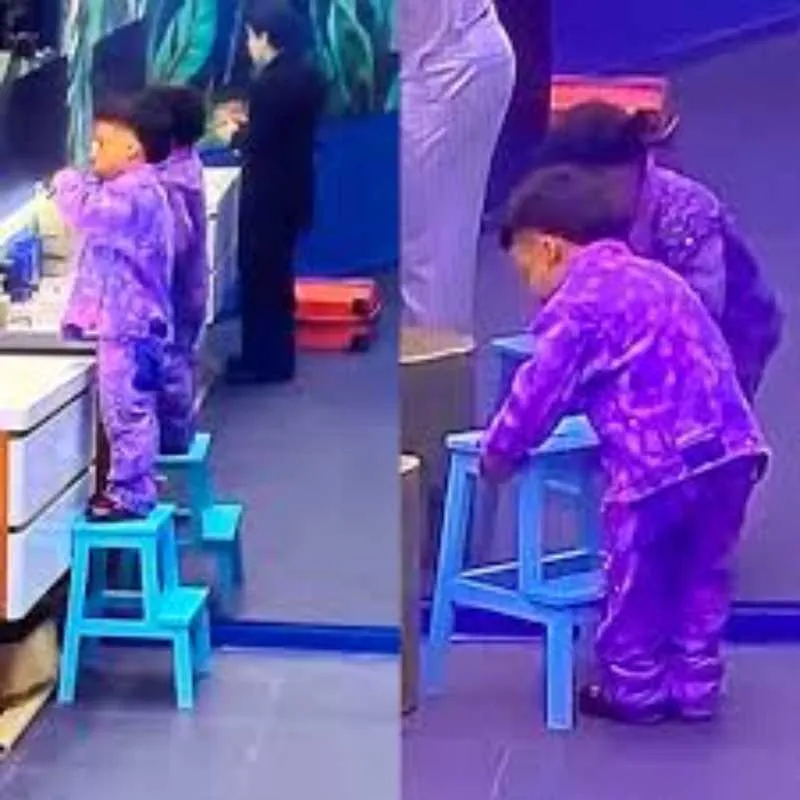 En el reality Abelito necesitaba de un banco para hacer sus actividades/Televisa