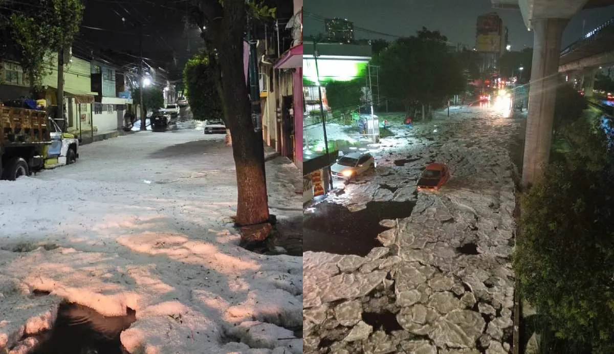 Las lluvias de los últimos días en CDMX han incluido caída de granizo/X