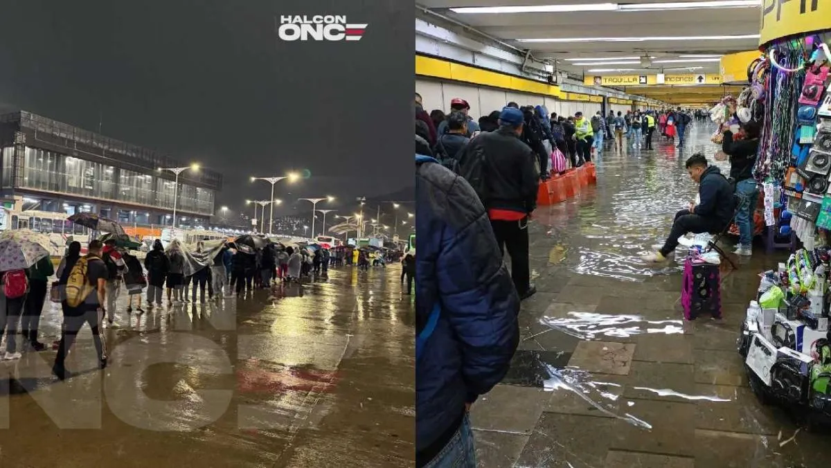 Usuarios del transporte público también sufrieron con las lluvias/X