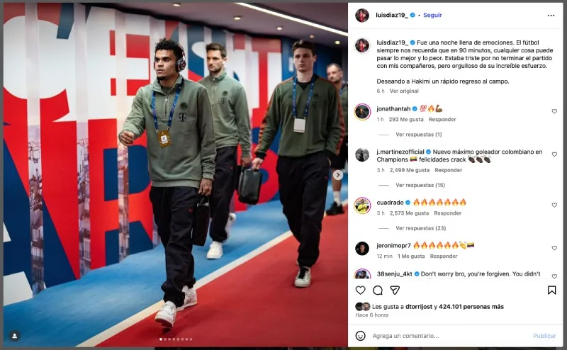 Así fue el mensaje de Luis Díaz