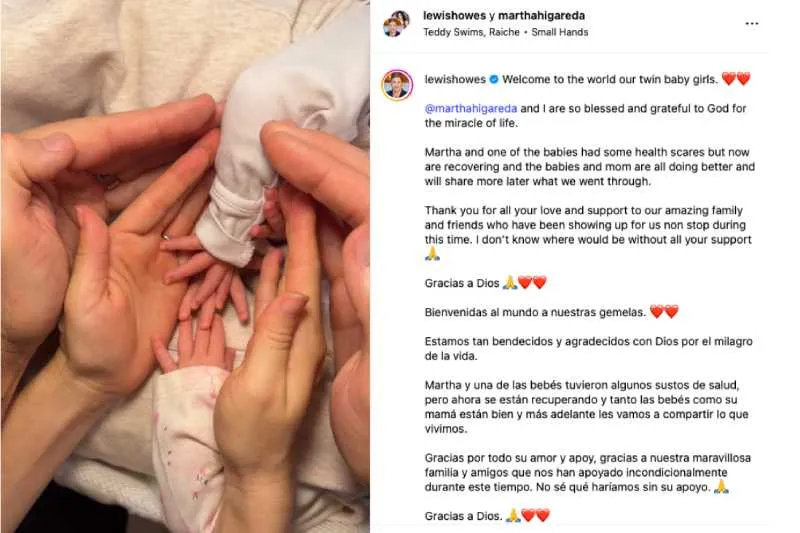 Mediante esta publicación en redes, la pareja anunció la buena nueva/IG: @marthahigareda