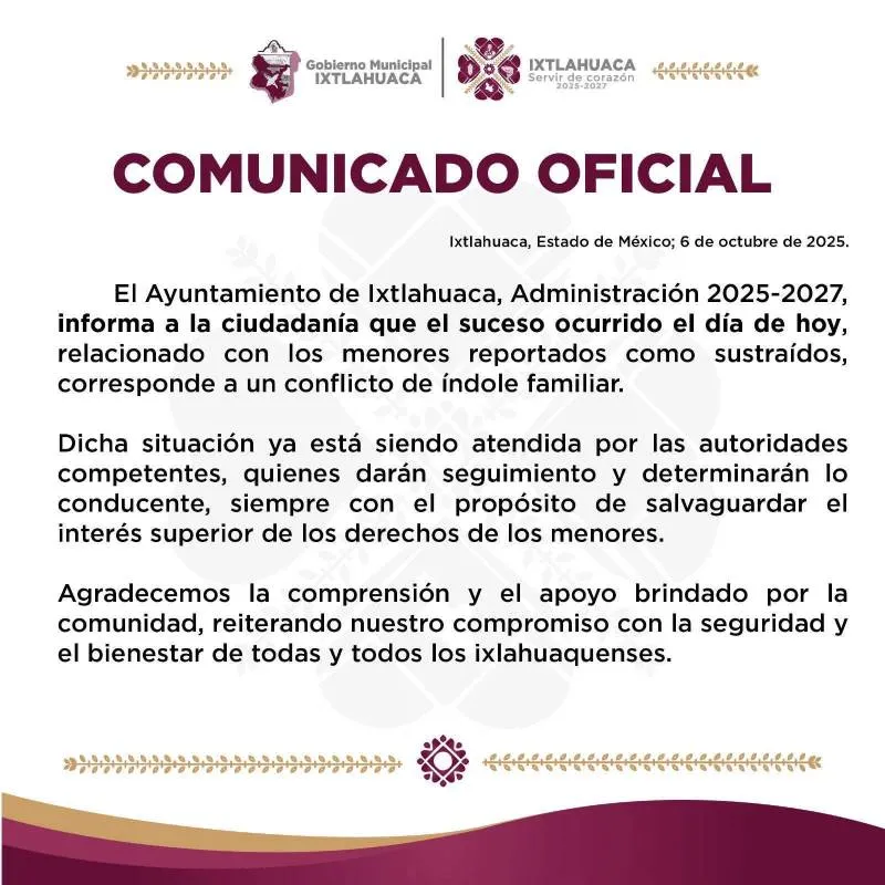 Las autoridades indicaron que se trata de un problema familiar/X