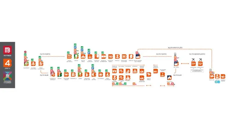 Así de complejo de entender es el mapa de la Línea 4/Metrobús