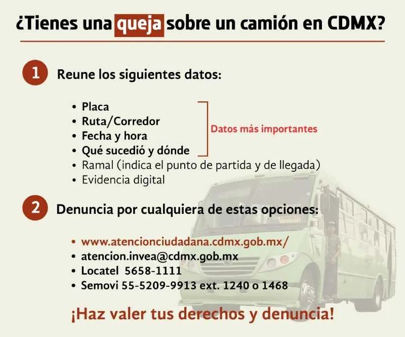 Aquellos chóferes o rutas que no cumplan pueden ser denunciados/X