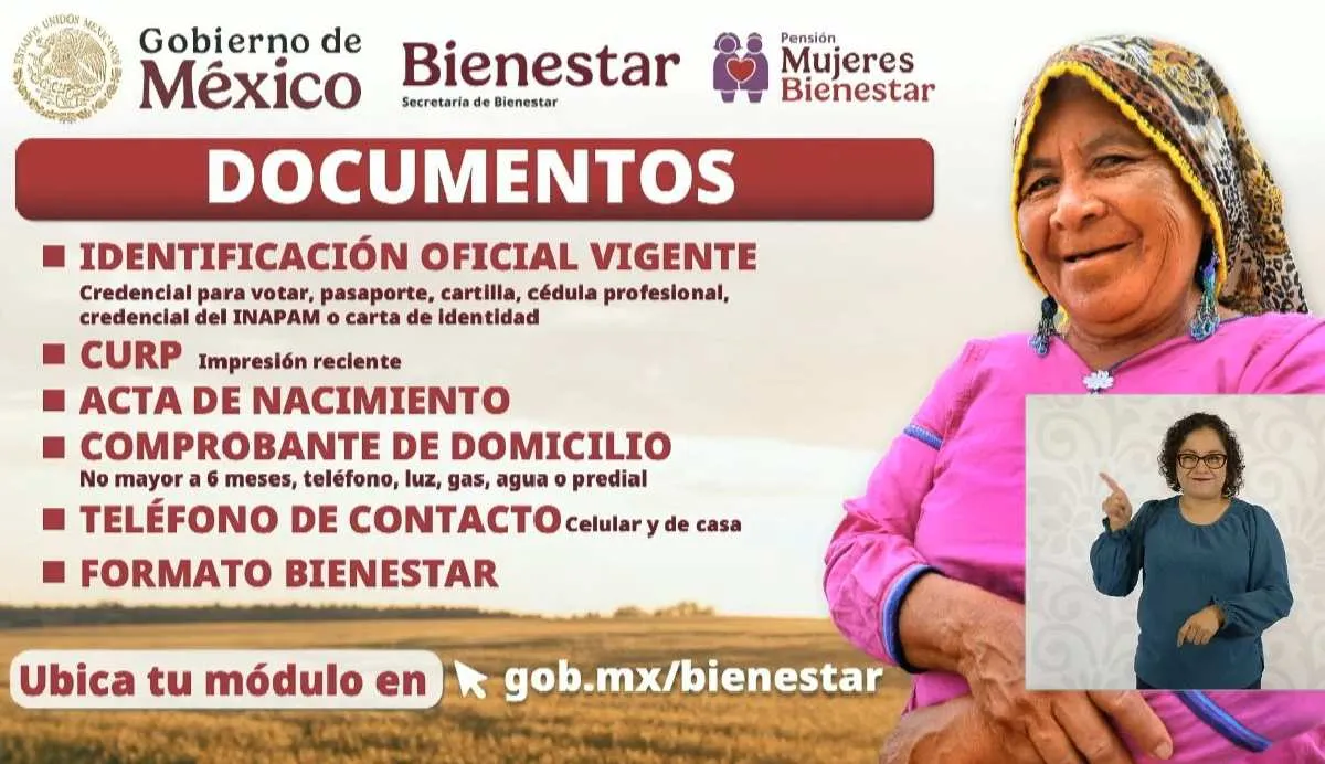 Estos son los documentos para incribirse/Bienestar