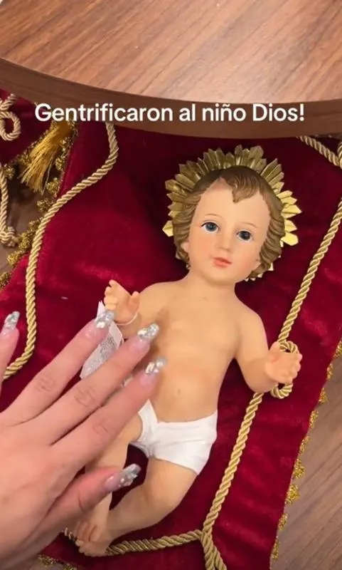 En el clip, la creadora de contenido expresó: &quot;¡Gentrificaron al niño Dios!&quot;/TikTok