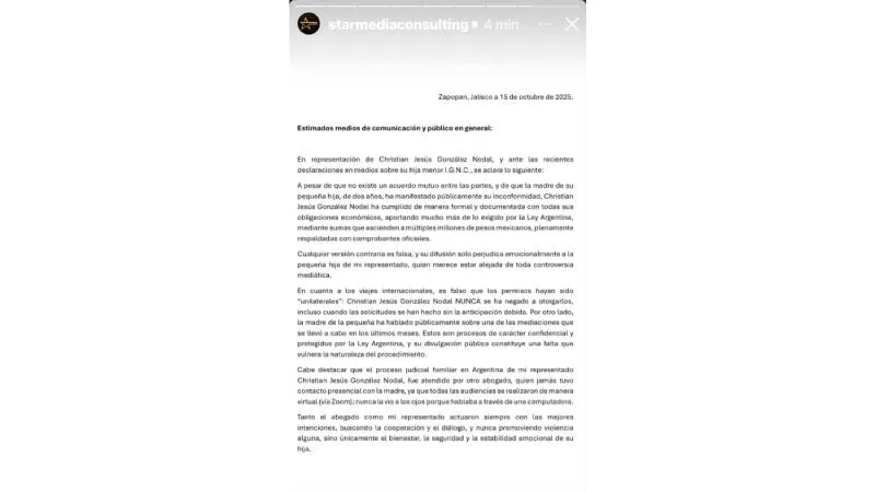 Mediante un comunicado el equipo legal de Nodal atacó a Cazzu/X