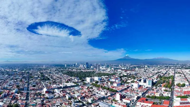 Espectaculares era cómo se veían las nubes en el cielo de Puebla/X