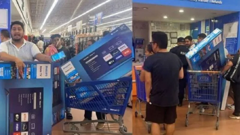 Decenas de personas intentaron comprar varias televisiones/X