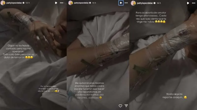 Patty fue sometida a una cirugía para retirarle miomas/IG: @pattylopezdelac