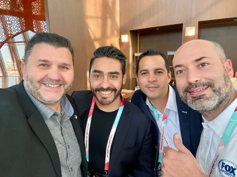 Rodríguez con sus compañeros de Fox Sports