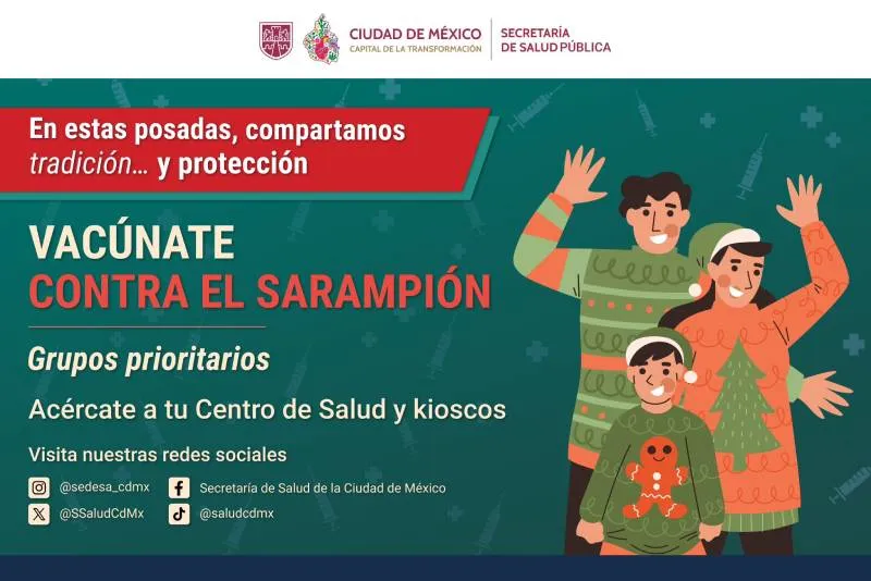 En CDMX también se presentan casos de sarampión confirmados/Secretaría Salud CDMX
