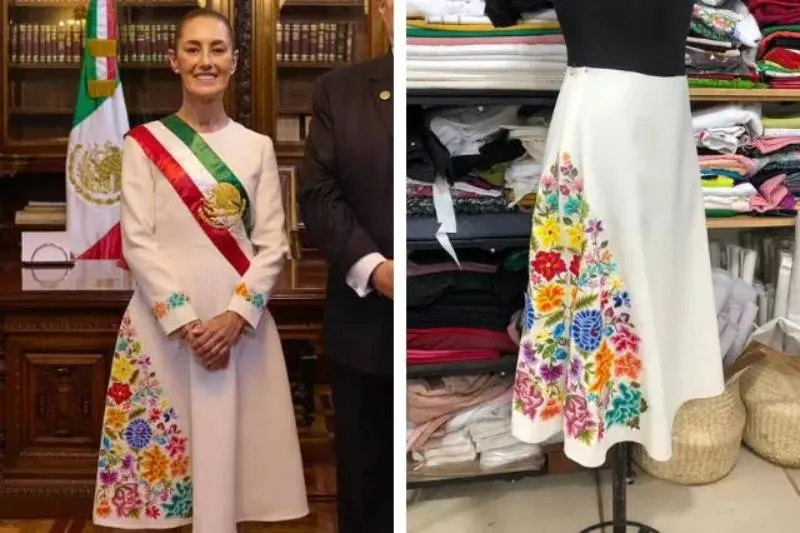 Entre los vestuarios más llamativos destaca el que utilizó en su toma de protesta/Presidencia de México