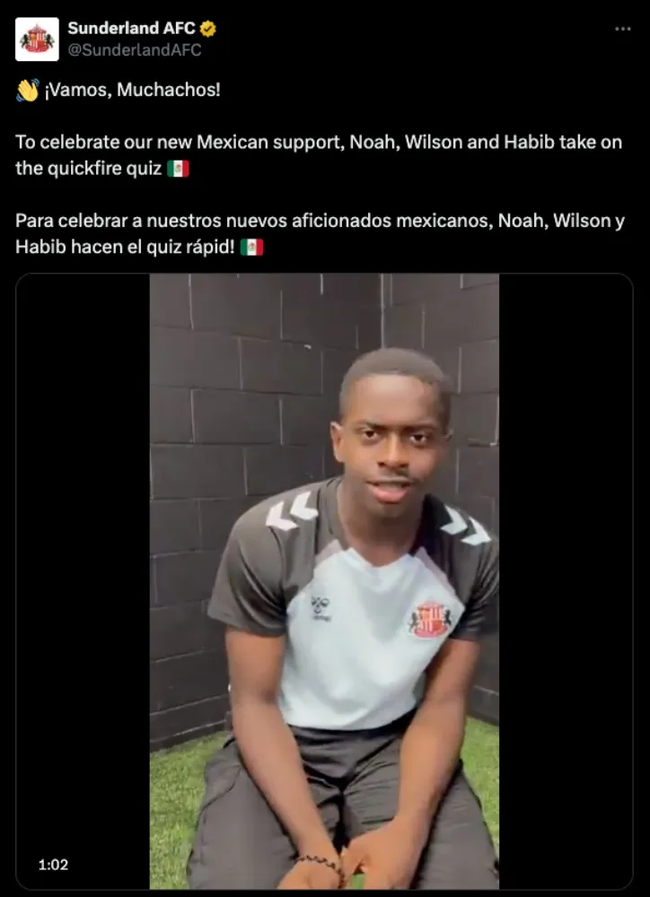 Sunderland ha comenzado a vincularse con la afición mexicana