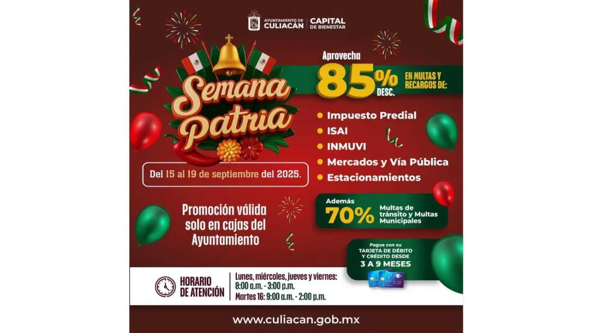 Este programa es exclusivo del ayuntamiento de Culiacán, Sinaloa/X