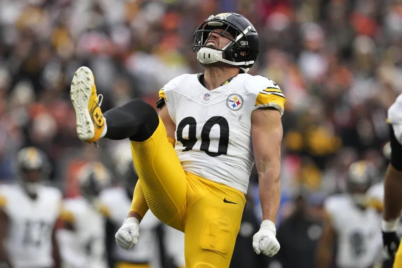 TJ Watt festeja durante un juego