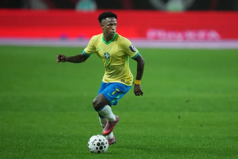 Vinicius en un partido de Brasil | AP