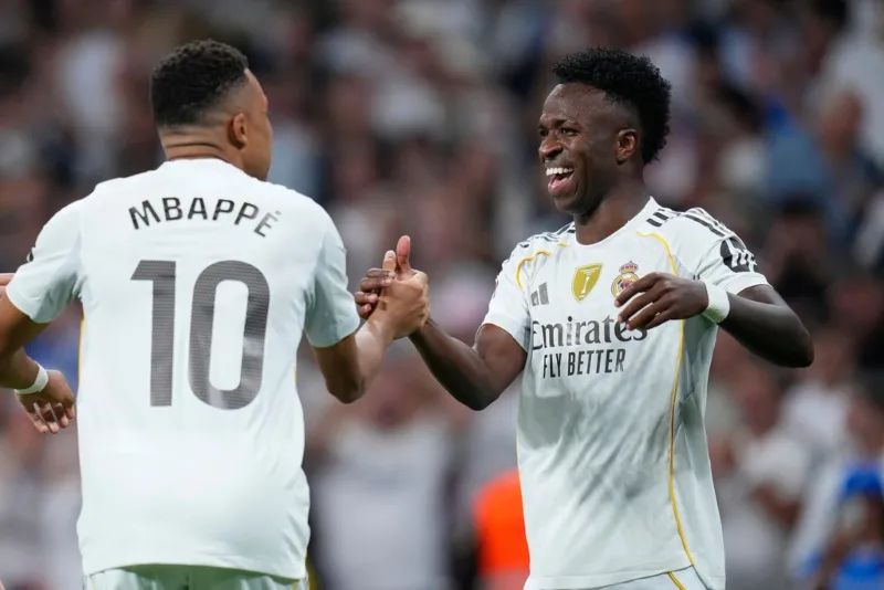 Vinicius Jr celebra un gol con Real Madrid | AP