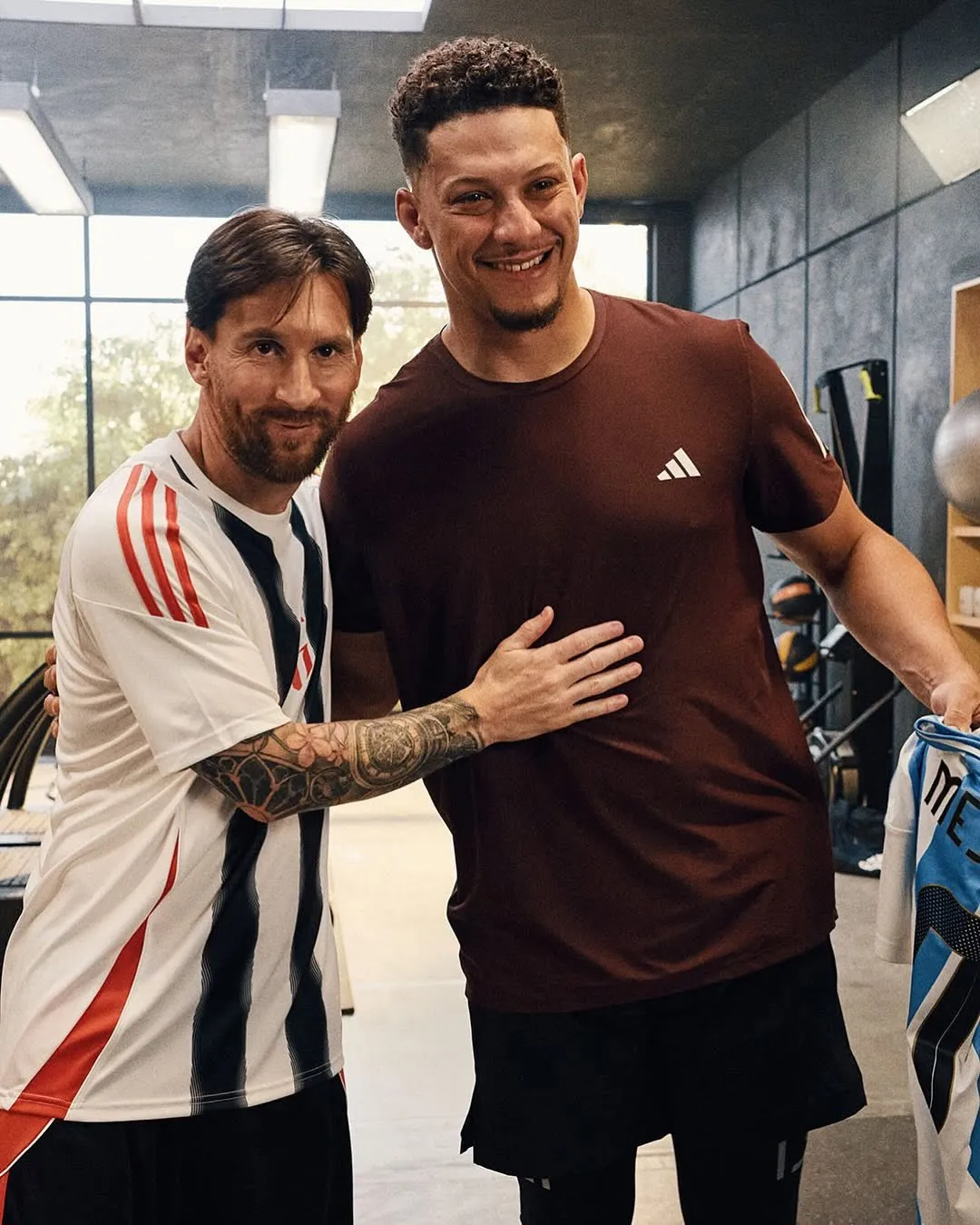 Messi y Mahomes coincidieron