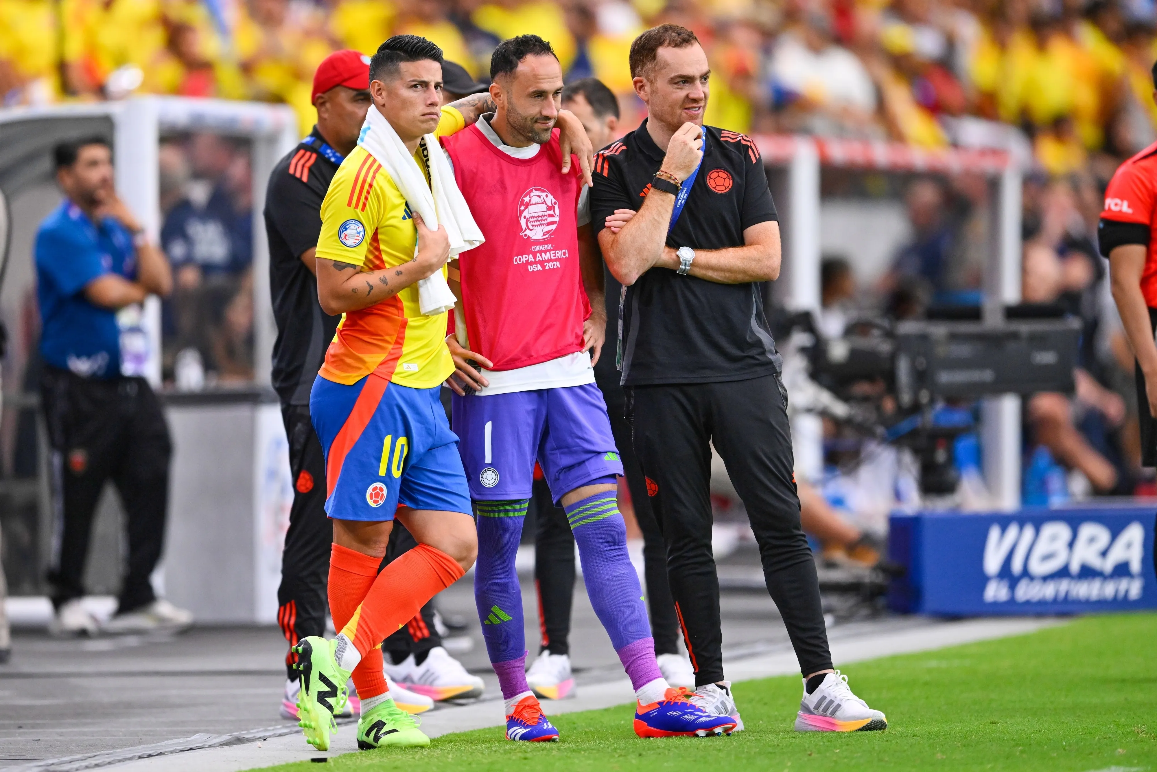 Ospina y James Rodríguez con la Selección Colombiana
