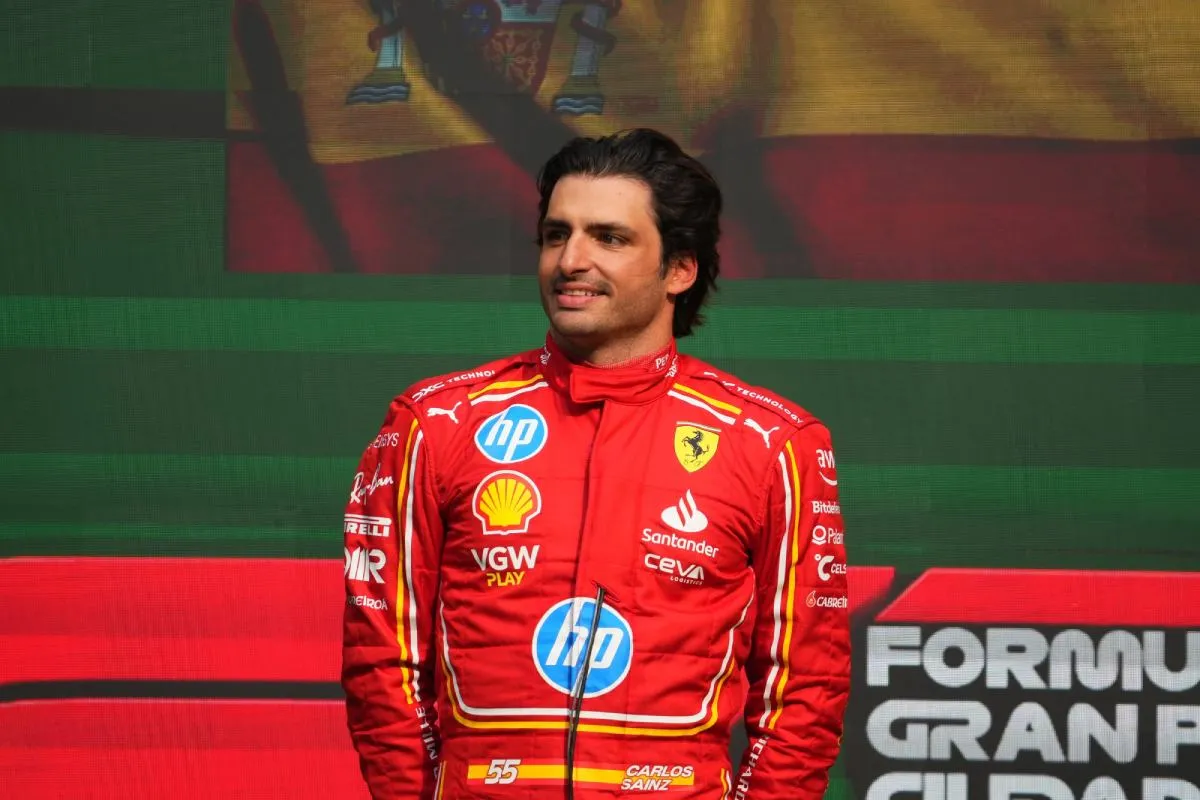 Carlos Sainz tras ganar el Gran Premio de México