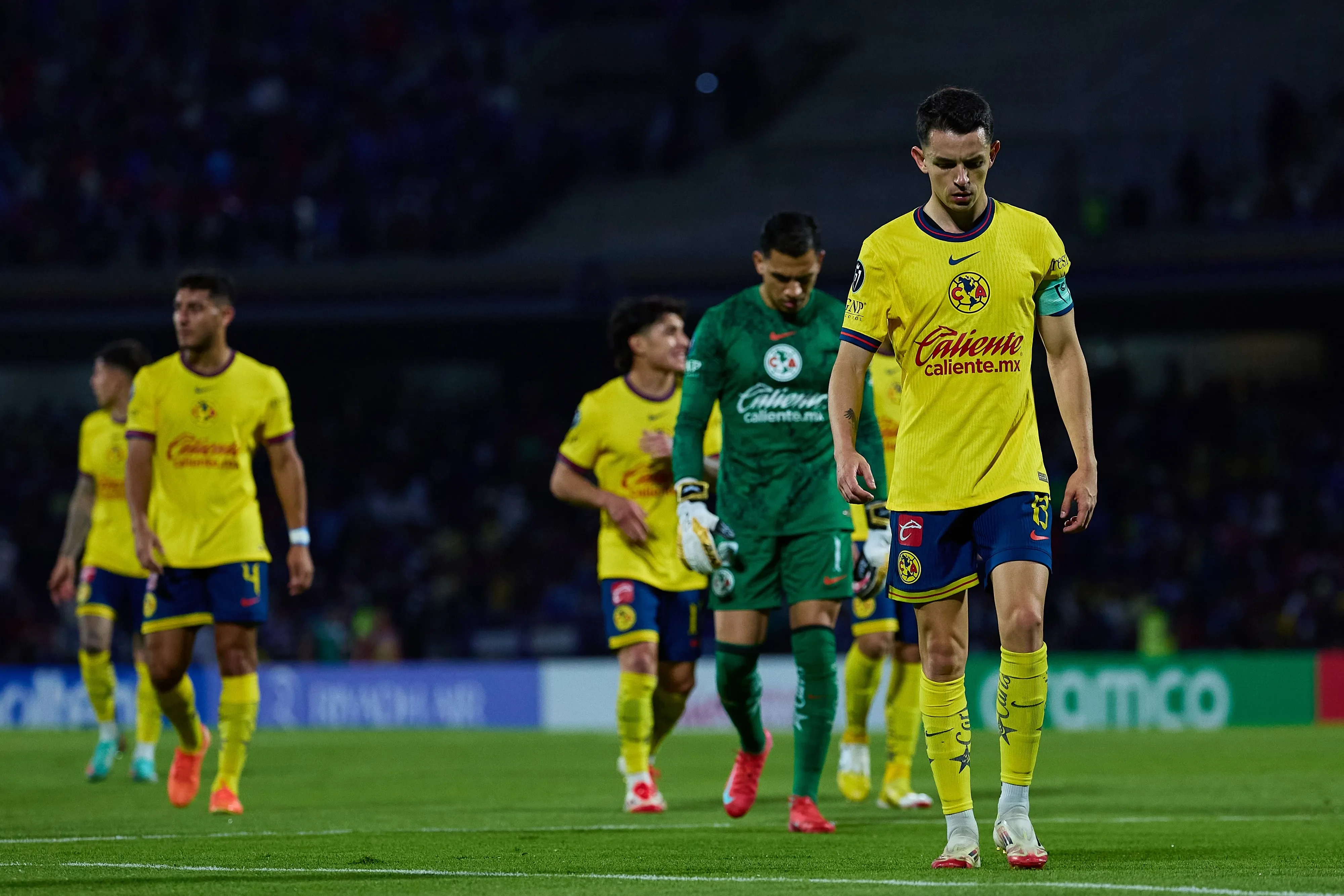 Jugadores de América tras eliminación de Concacaf 2025