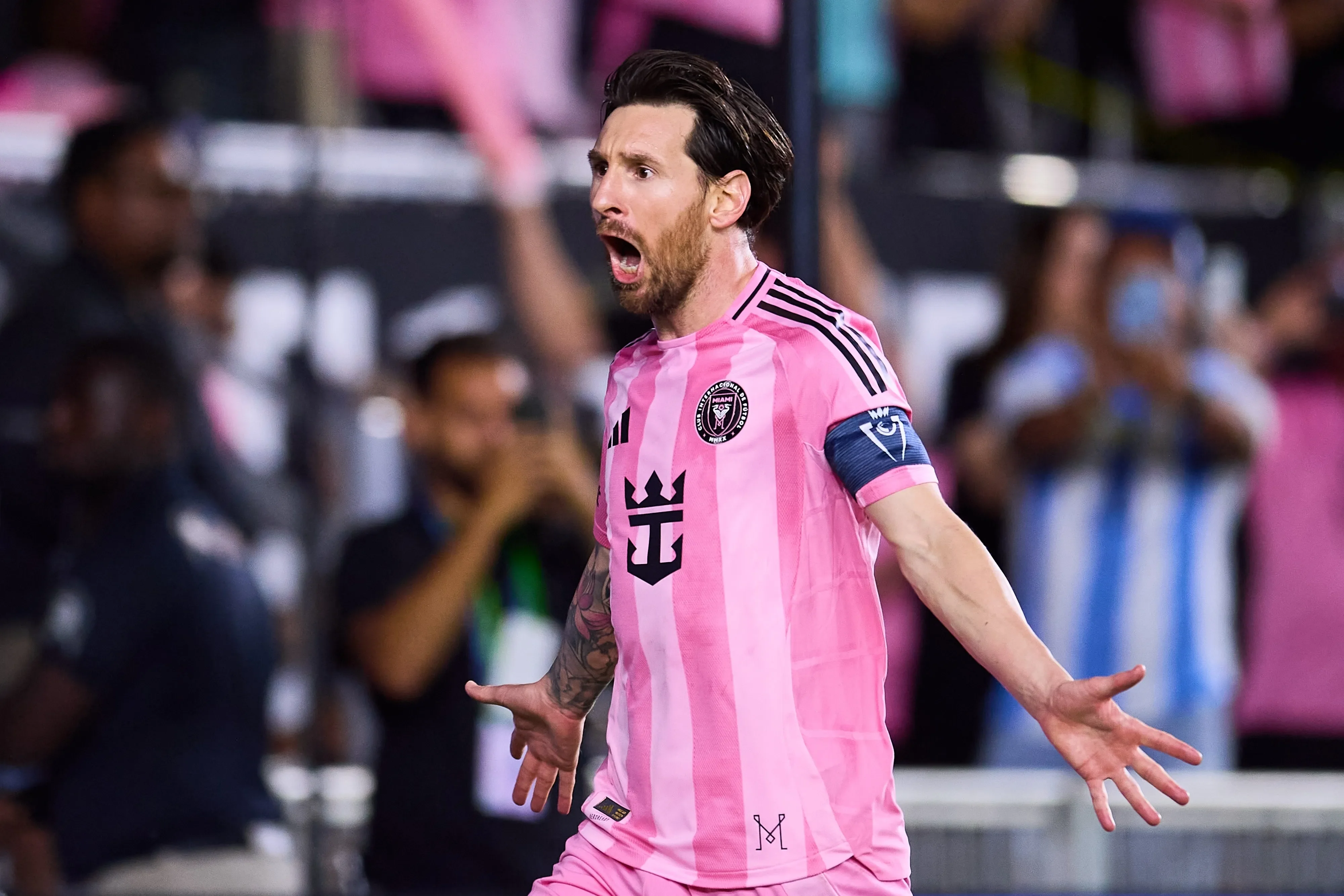 Messi festeja gol ante LAFC en Cuartos de Final de Concachampions