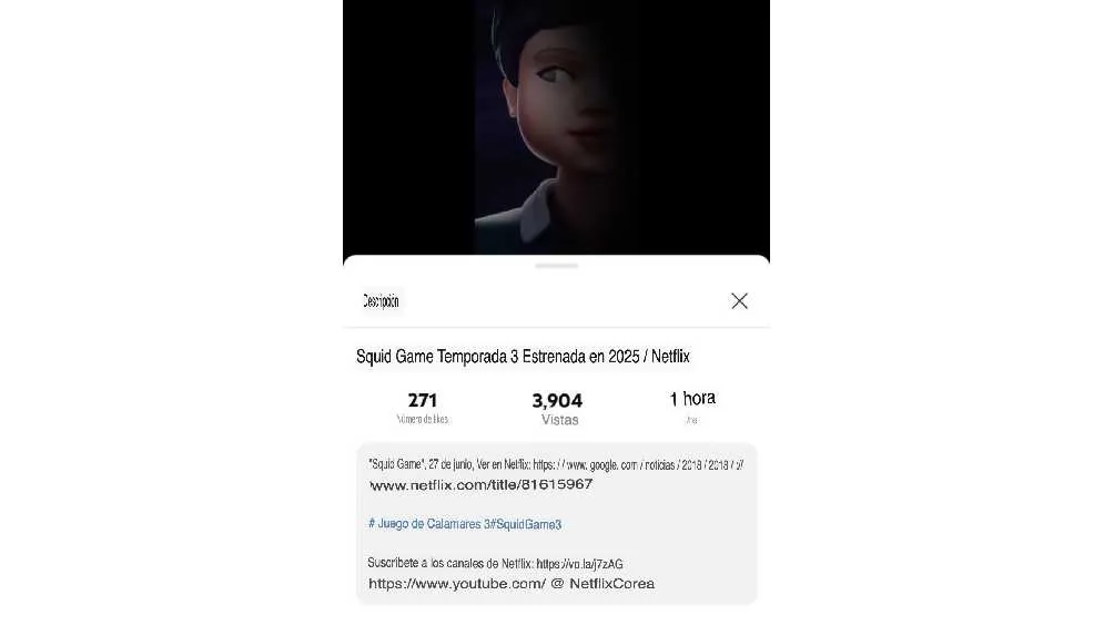 Esta es la publicación que por error subió Netflix Corea/Netflix