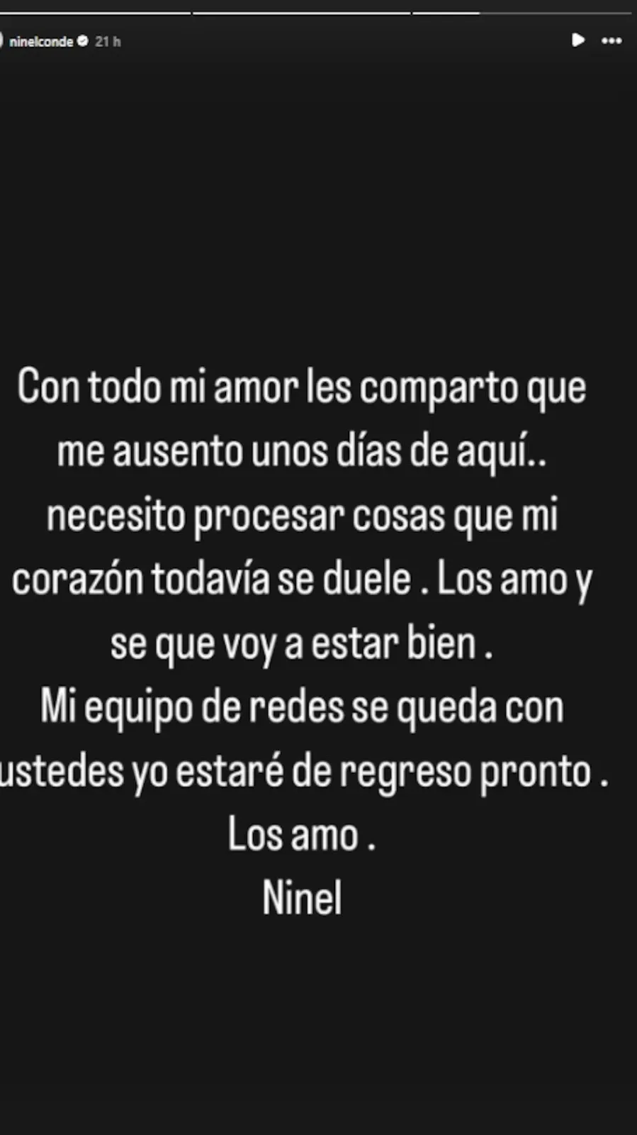 Historia de Ninel Conde en su red social