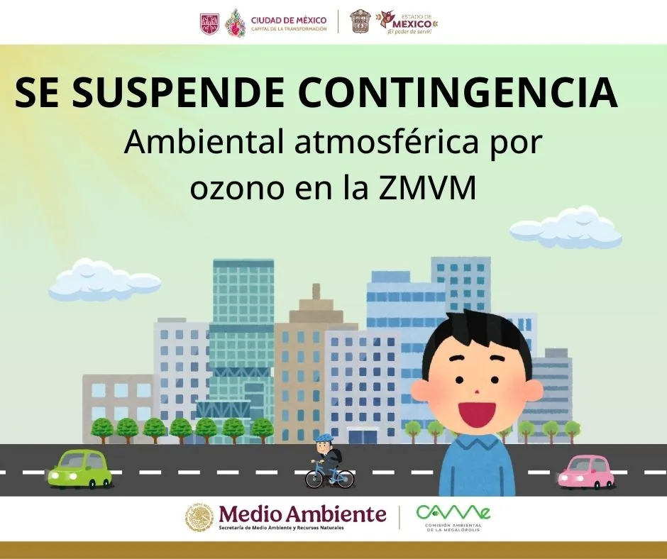 La Comisión Ambiental de la Megalópolis (Came) ha comunicado la suspensión de la Fase I de contingencia ambiental. / CAME