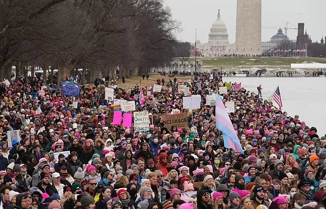 Cientos de mujeres protestaron en Washington / DailyMail