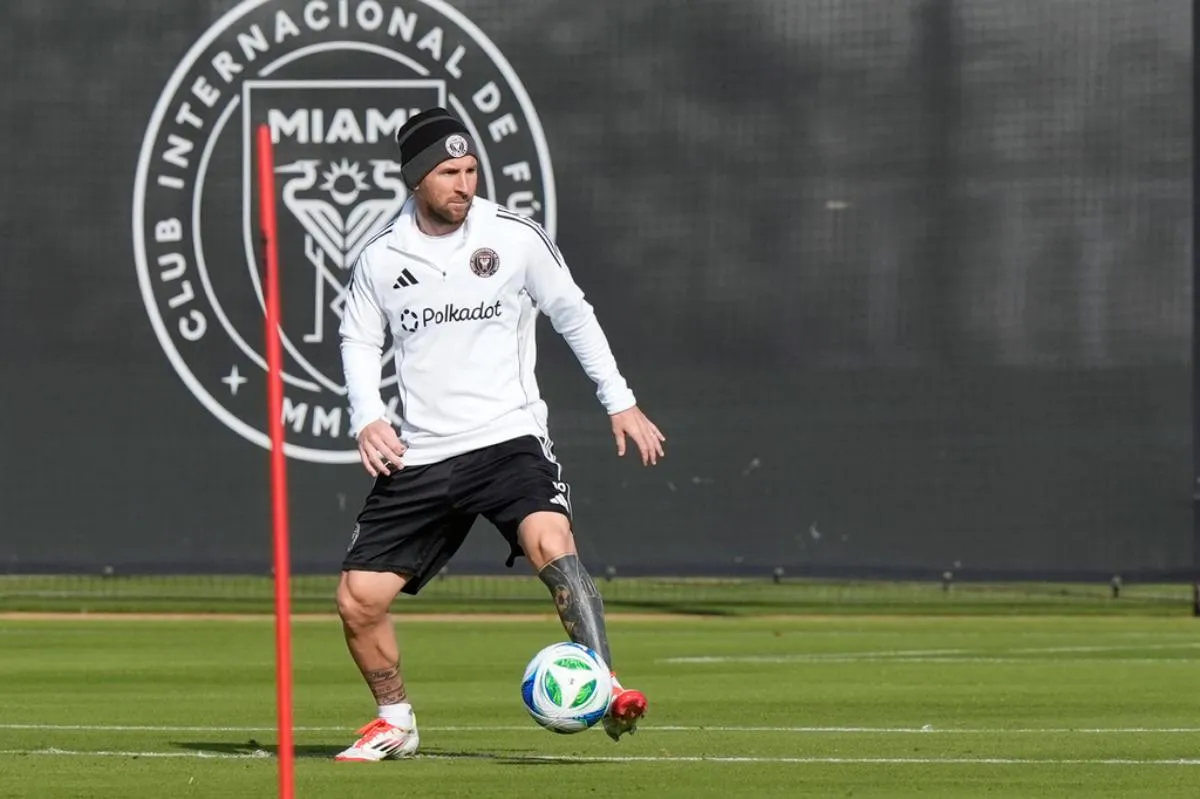 Messi en entrenamiento con Inter Miami