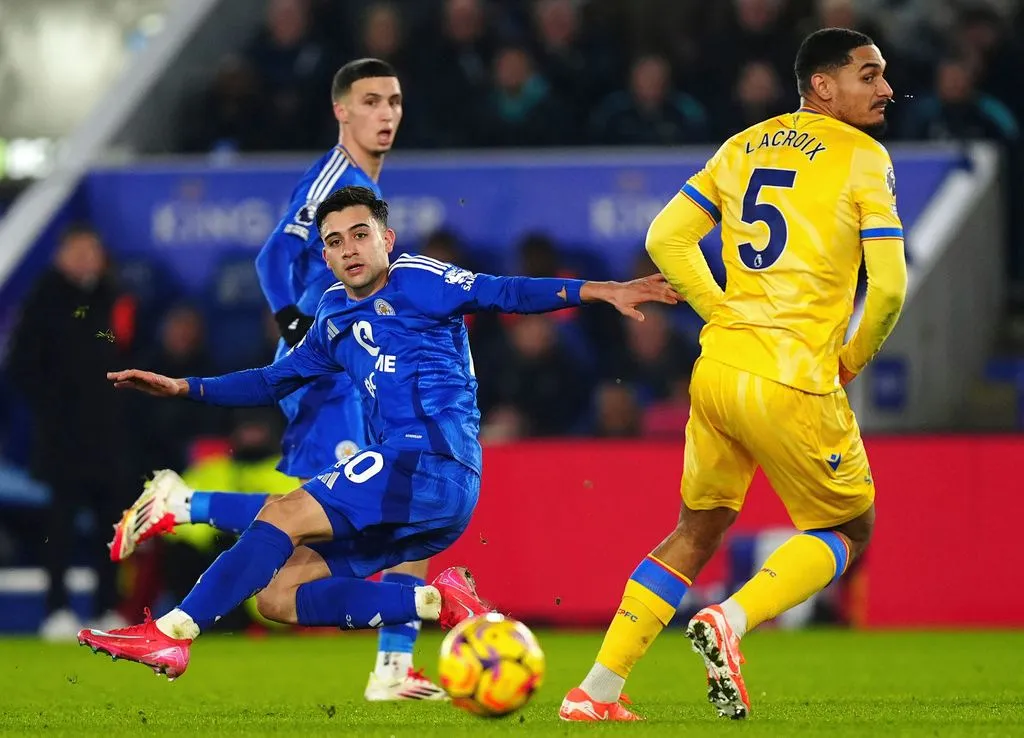 Leicester City en el partido ante Crystal Palace