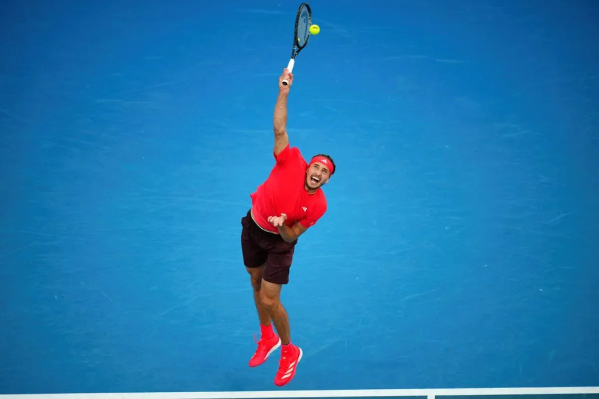 Zverev en partido de la Cuarta Ronda del Abierto de Australia