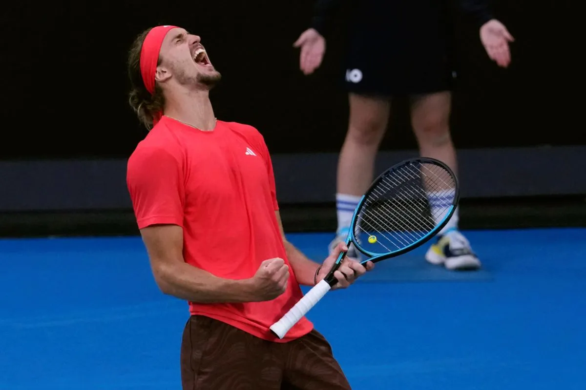 Zverev en celebración en el Abierto de Australia