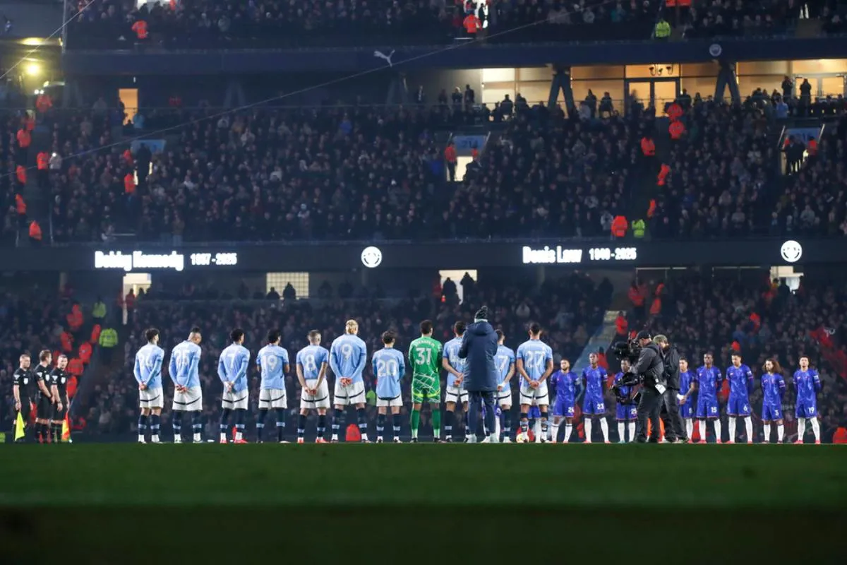 Manchester City en partido contra Chelsea
