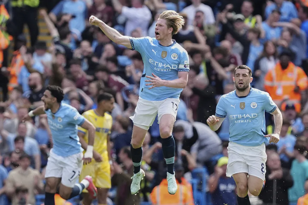 De Bruyne festeja un gol