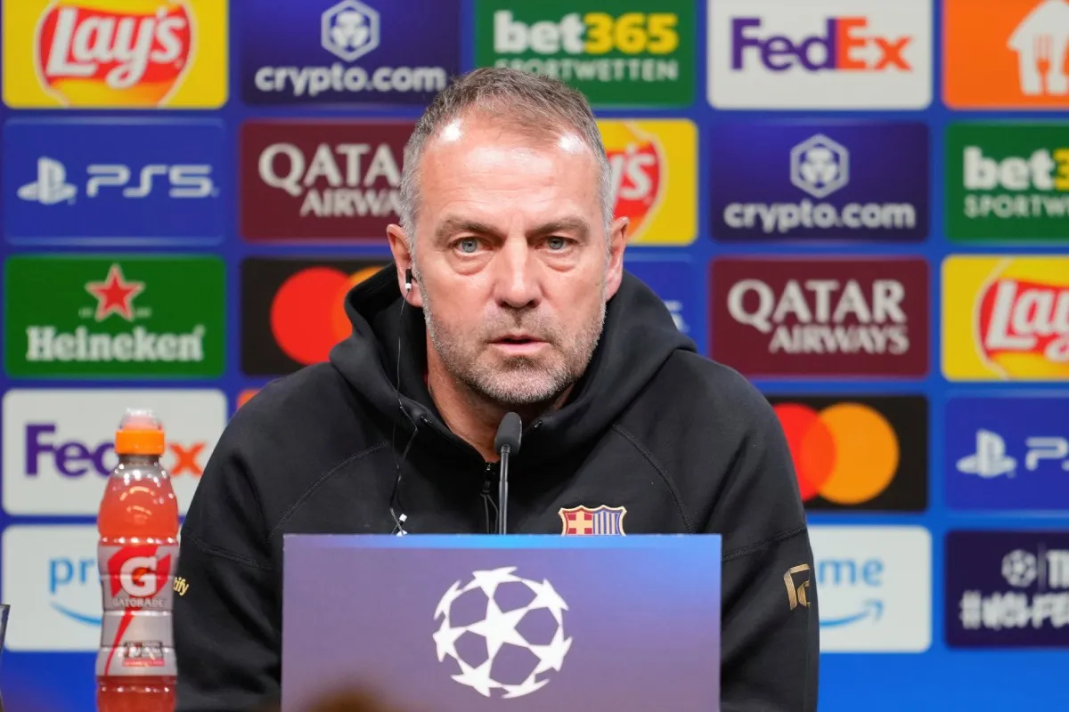 Hansi Flick en conferencia de prensa | AP