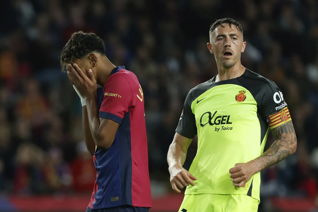 Lamine en lamento tras una falla ante Mallorca