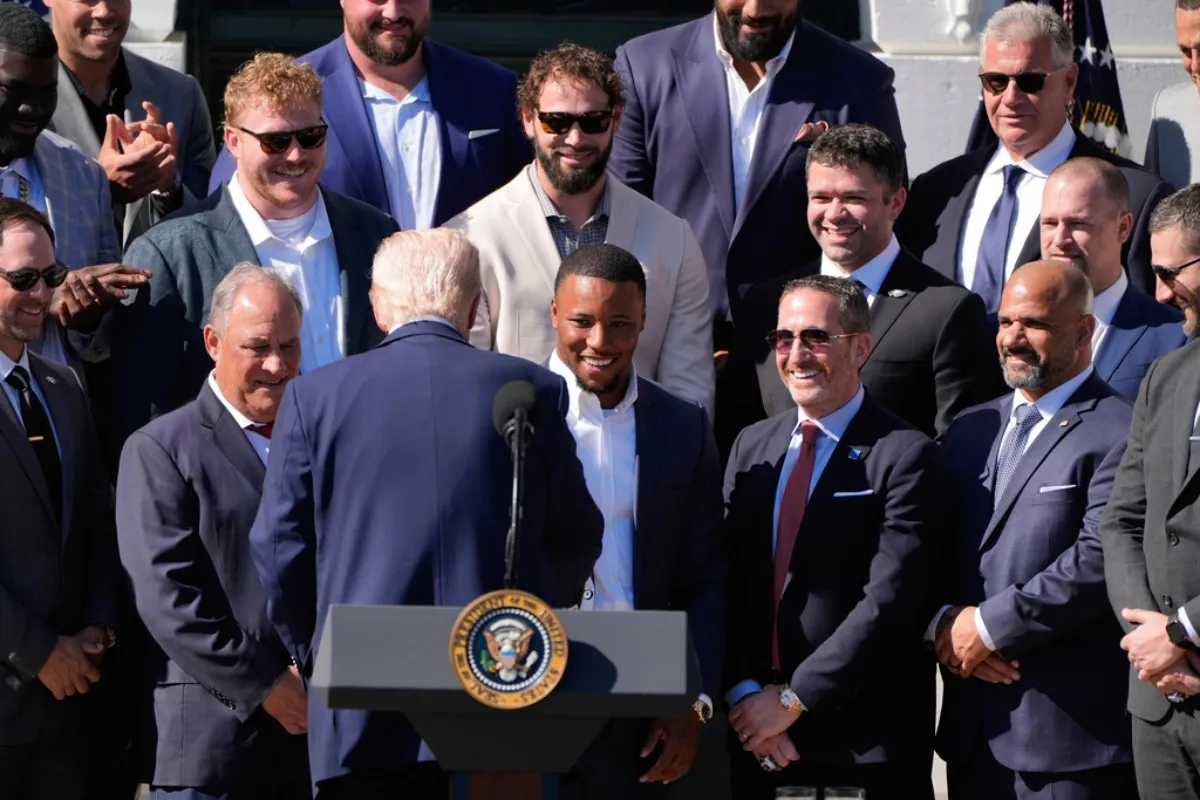 Jugadores y el presidente | AP