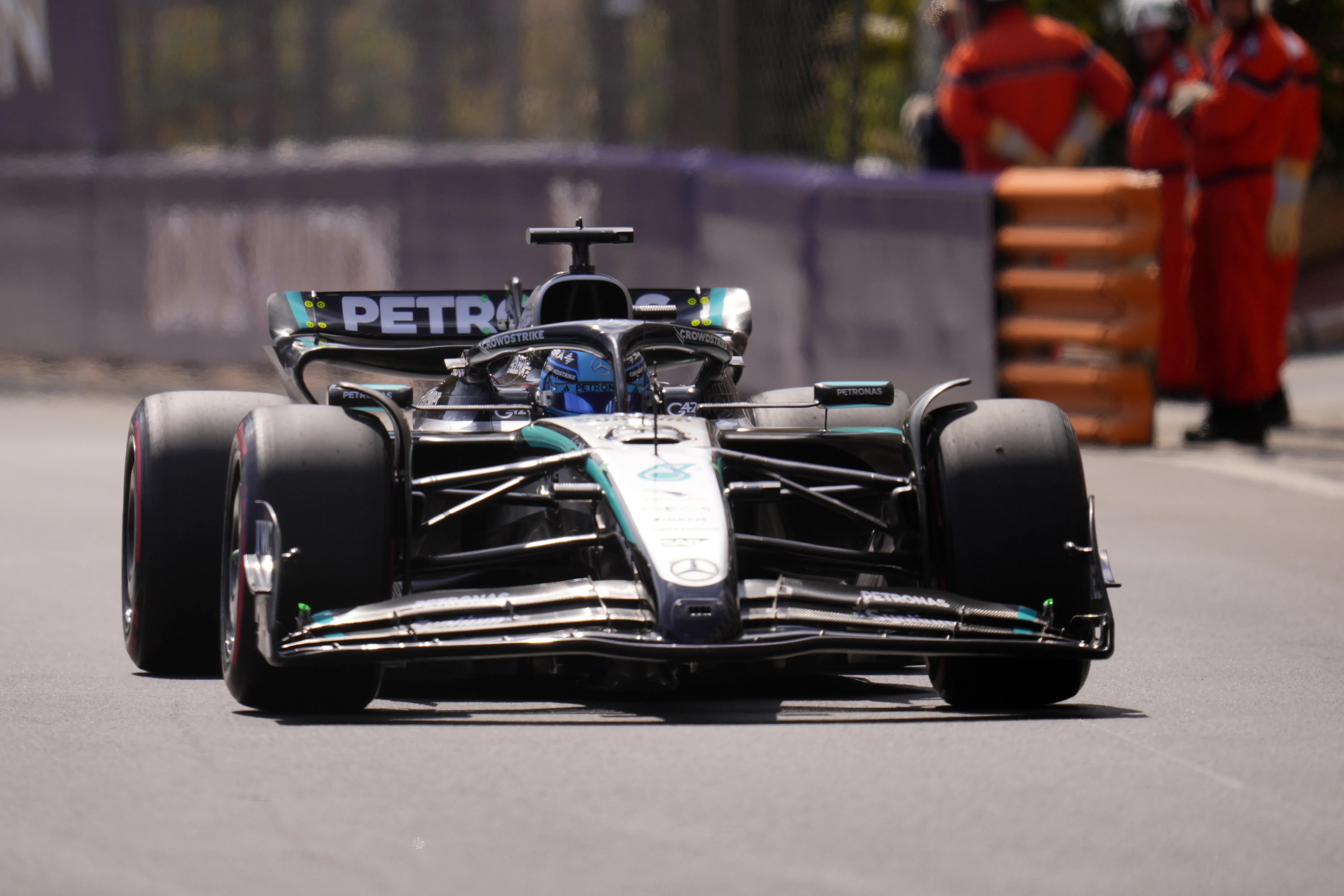 Russell durante la qualy en Mónaco | AP