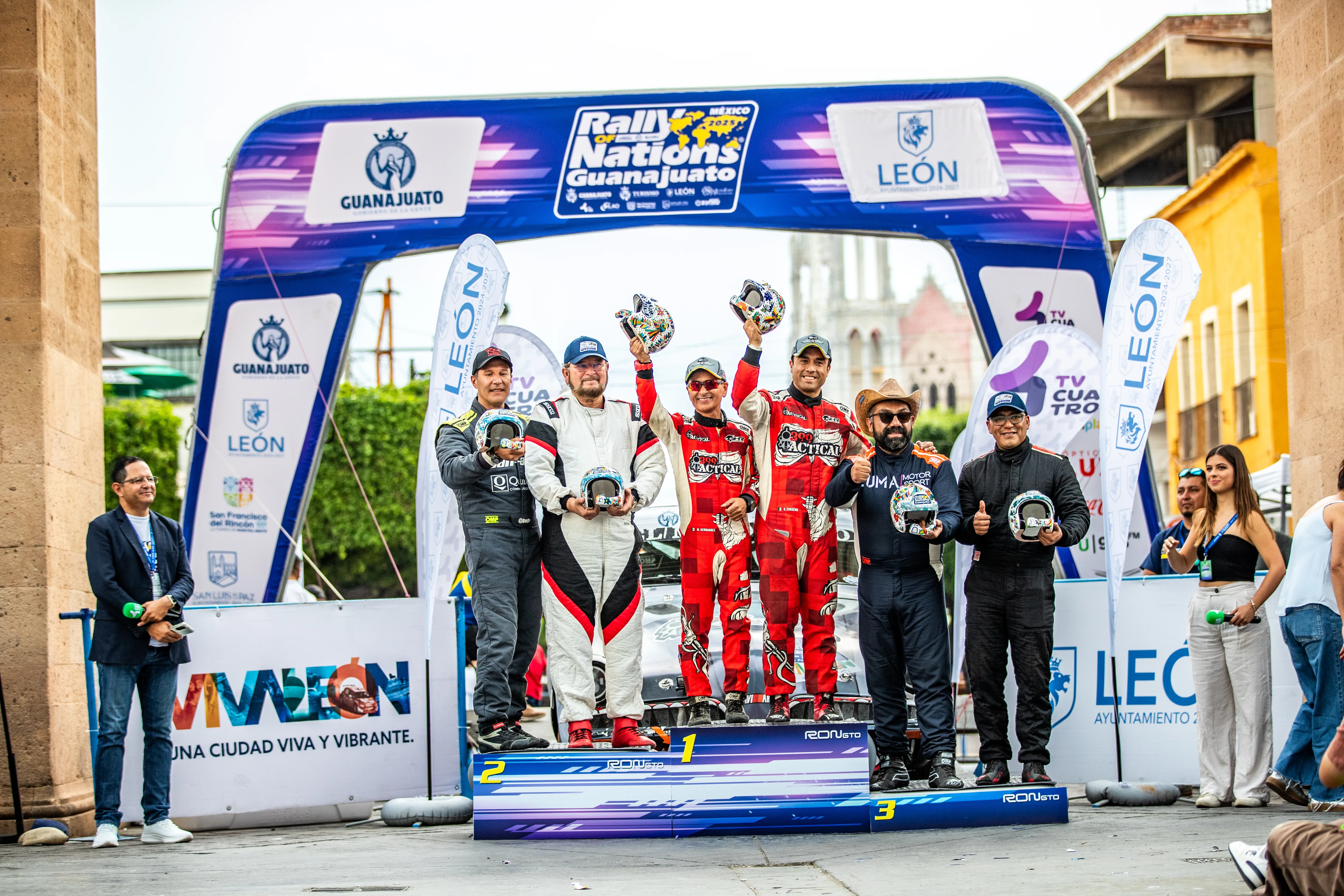 El podio en León, Guanajuato, fue totalmente mexicano